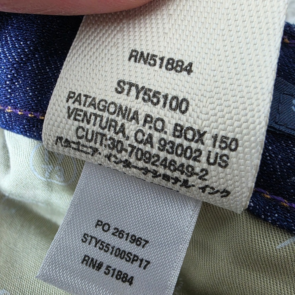 Patagonia Straight Regular Jeans Womens 32/31 Blue Dark Wash Denim STY55100 - Picture 5 of 11